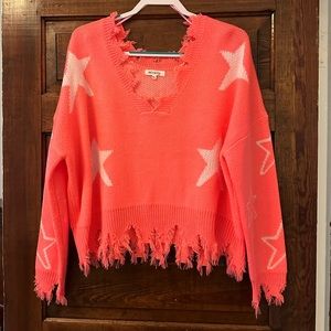 Neon PINK perfect condition star sweater!!!